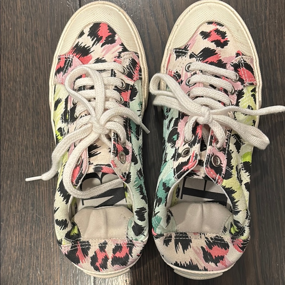 ZARA Leopard Canvas Sneakers